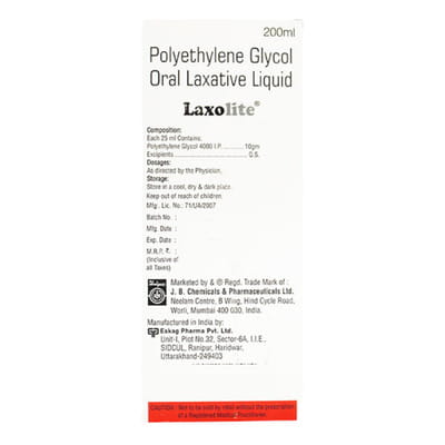 Laxolite Sugar Free Bottle Of 200ml Liquid