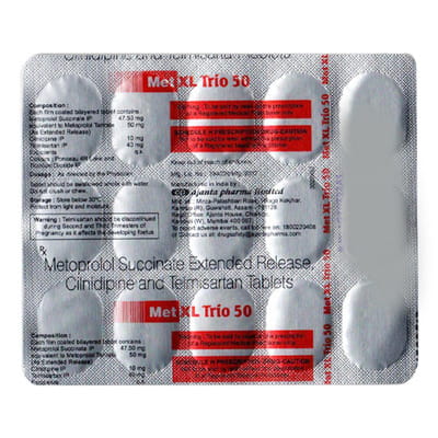 Met Xl Trio 50mg Strip Of 15 Tablets