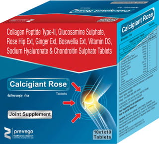Calcigiant Rose Strip Of 10 Tablets
