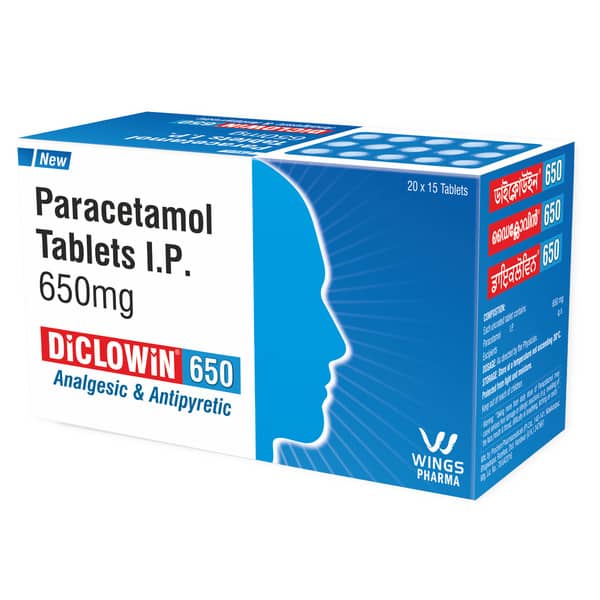 New Diclowin 650Mg Strip Of 15 Tablets