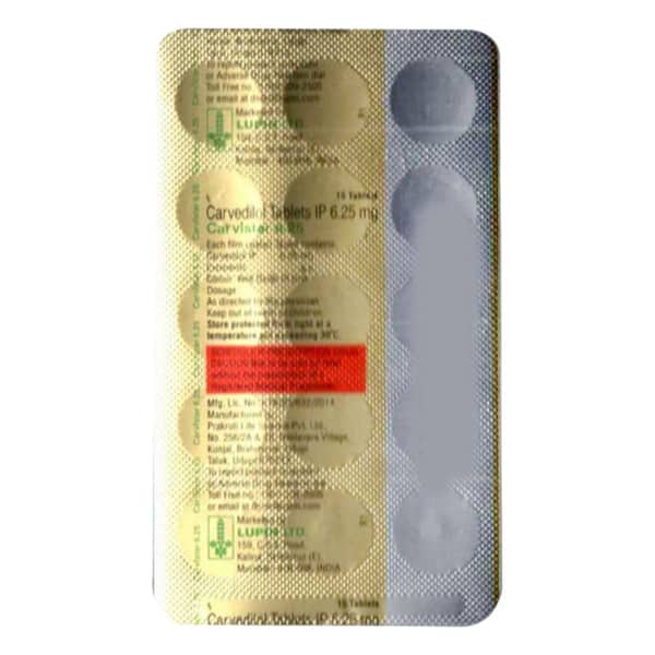 Carvistar 6.25mg Strip Of 15 Tablets