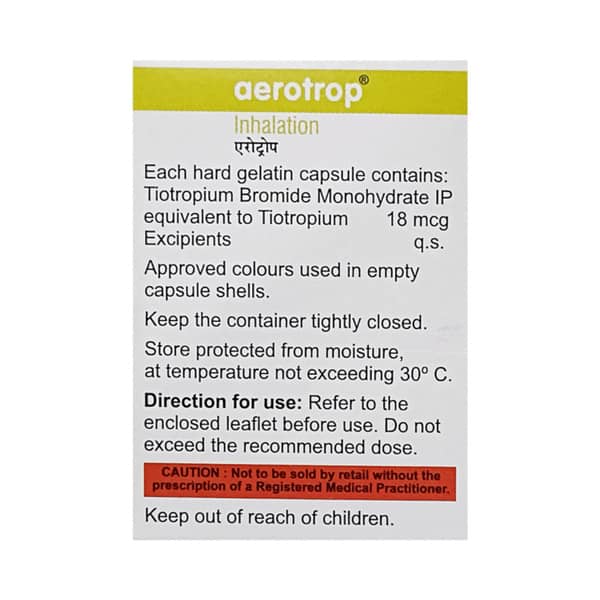 Aerotrop Bottle Of 30 Inhalation Capsules