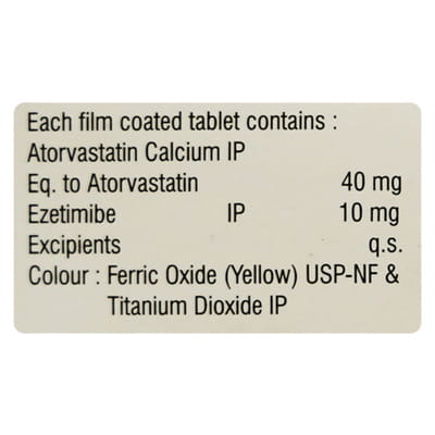 Atorva E 40mg Strip Of 10 Tablets
