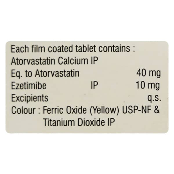 Atorva E 40mg Strip Of 10 Tablets