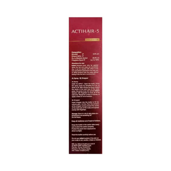 Actihair 5% Bottle Of 60ml Solution