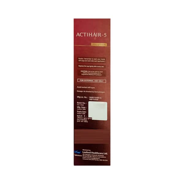 Actihair 5% Bottle Of 60ml Solution