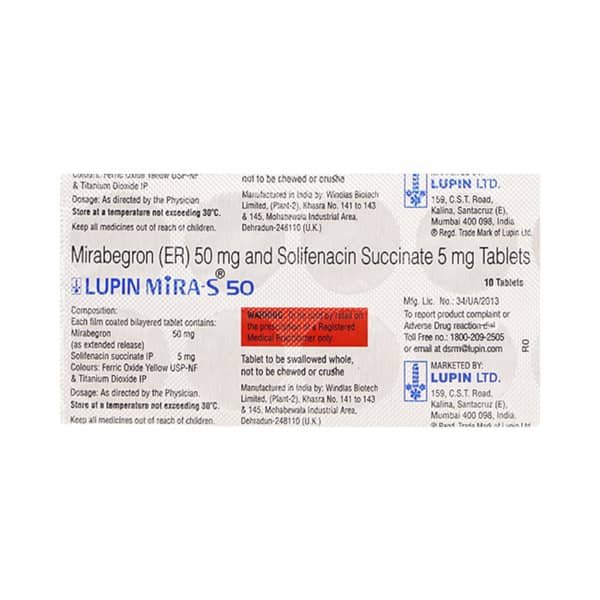 Lupin Mira S 50mg Strip Of 10 Tablets