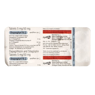 Dapaglyn S 5/50mg Strip Of 10 Tablets