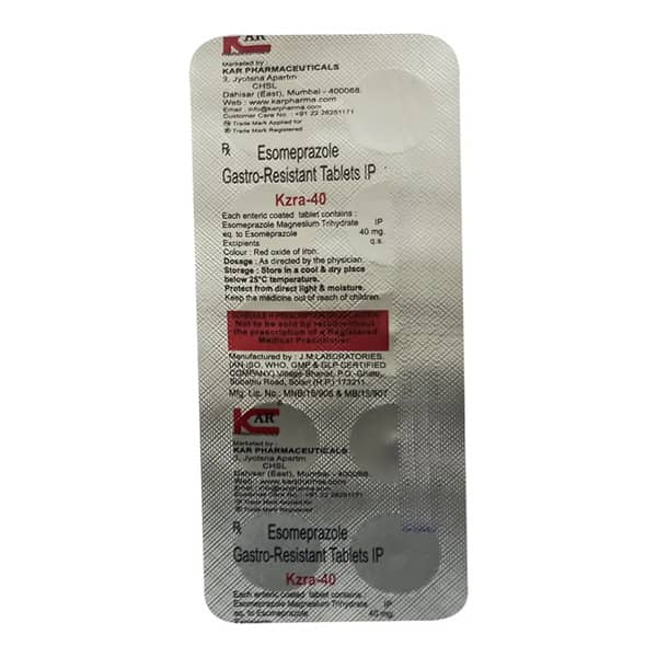 Kzra 40 Strip Of 10 Tablets