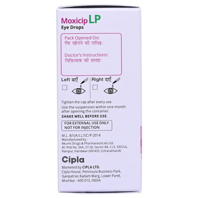 Moxicip Lp Bottle Of 5ml Eye Drops