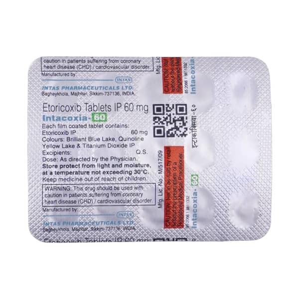 Intacoxia 60Mg Strip Of 15 Tablets