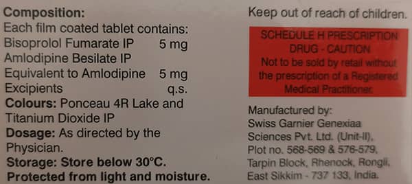Bisonext Am 5mg Strip Of 15 Tablets