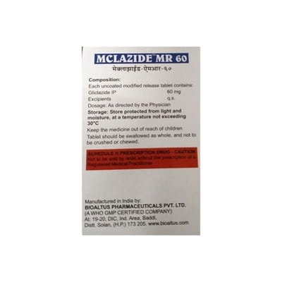 Mclazide Mr 60mg Strip Of 15 Tablets