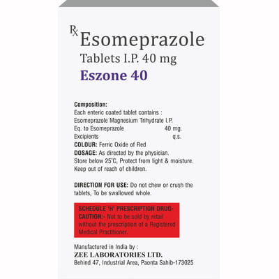Eszone 40mg Strip Of 10 Tablets