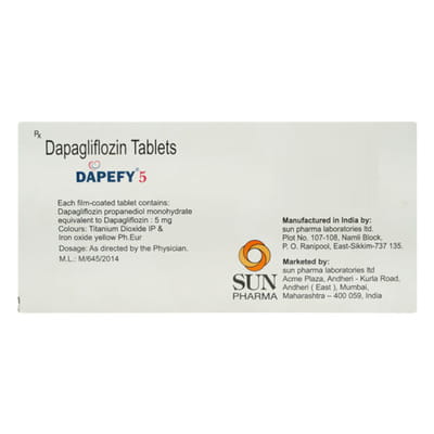 Dapefy 5mg Strip Of 14 Tablets