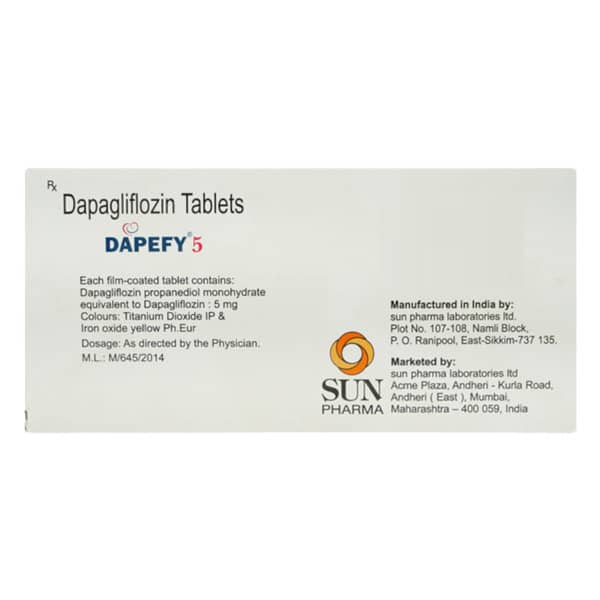 Dapefy 5mg Strip Of 14 Tablets