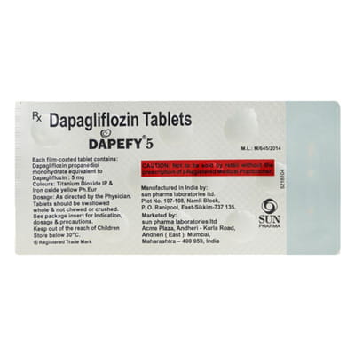 Dapefy 5mg Strip Of 14 Tablets