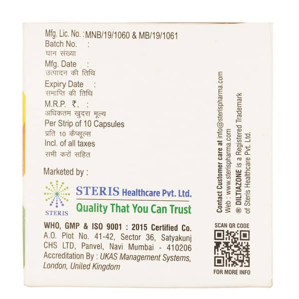 Diltiazone Cd 120Mg Strip Of 10 Capsules