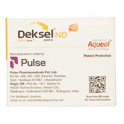 Deksel Nd Nano Sugar Free Bottle Of 5ml Syrup