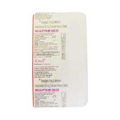 Nolgliptin Mf 20/500mg Er Strip Of 10 Tablets