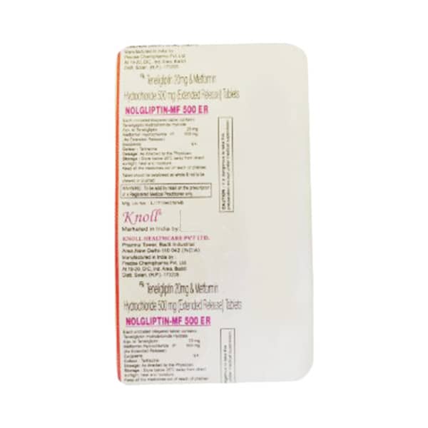Nolgliptin Mf 20/500Mg Er Strip Of 10 Tablets