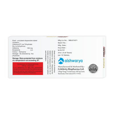 Cefacel 100mg Dt Strip Of 10 Tablets