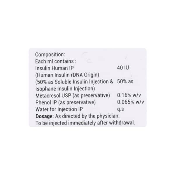 Xsulin 50/50 40iu Vial Of 10ml Suspension For Injection