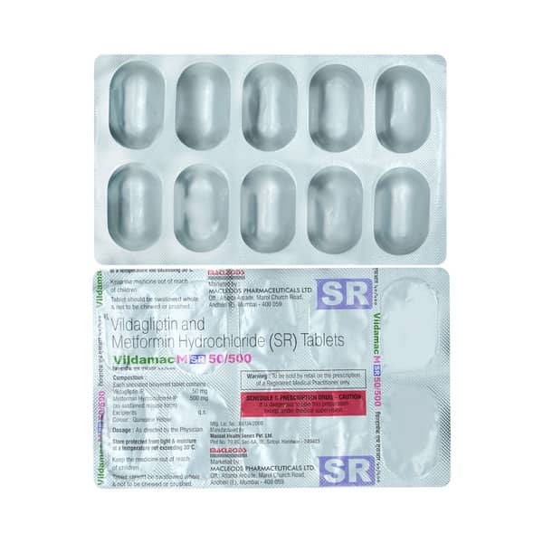 Vildamac M Sr 50/500mg Strip Of 10 Tablets