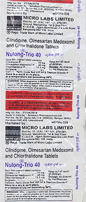 Nulong Trio 40mg Strip Of 10 Tablets