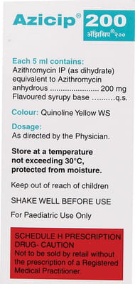 Azicip 200mg Peppermint And Orange Flavour Bottle Of 15ml Suspension