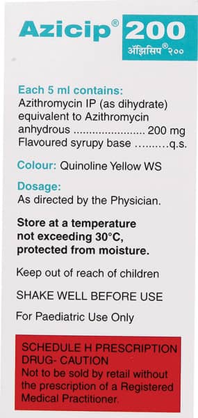 Azicip 200 Suspension | Peppermint And Orange Flavour