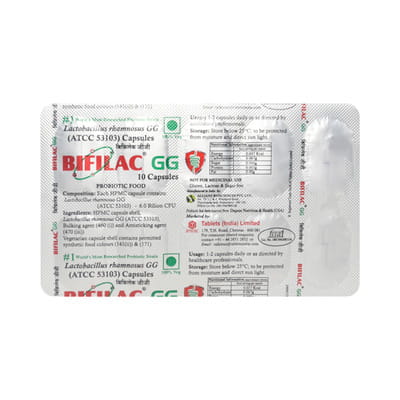 Bifilac Gg Sugar Free Strip Of 10 Capsules