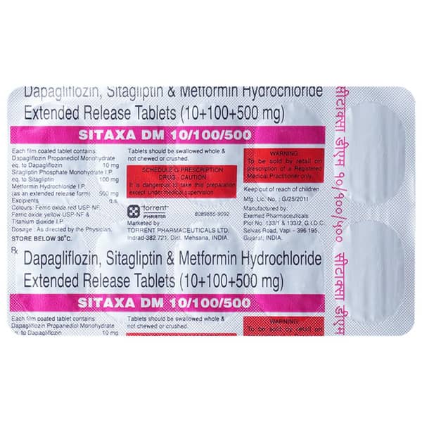 Sitaxa Dm 10/100/500mg Strip Of 10 Tablets