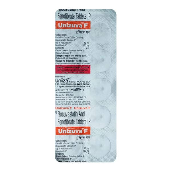 Unizuva F 160Mg/10Mg Strip Of 10 Tablets