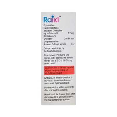 Raiki Bottle Of 3ml Eye Drops