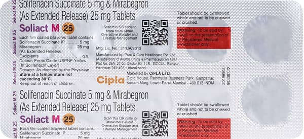 Soliact M 25mg Strip Of 10 Tablets