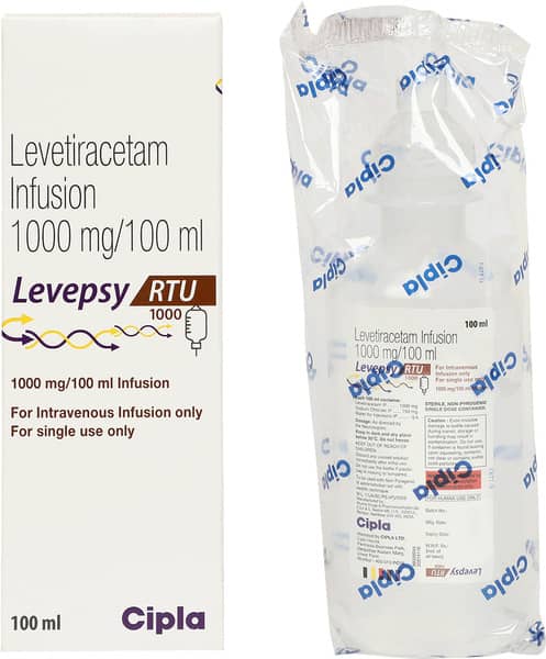 Levepsy Rtu 1000mg Bottle Of 100ml Solution For Infusion
