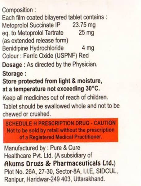 Benitowa Beta 25mg Strip Of 15 Tablets