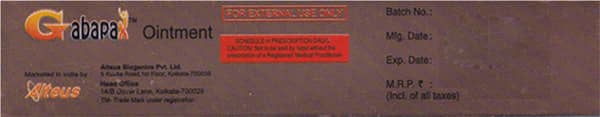 Gabapax Tube Of 50gm Ointment