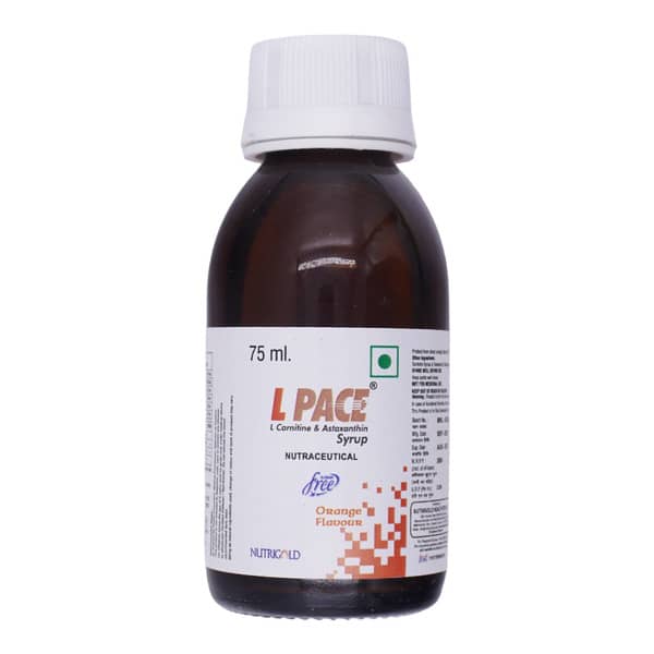 L Pace Orange Flavour Sugar Free Bottle Of 75Ml Syrup