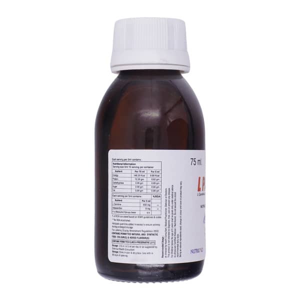L Pace Orange Flavour Sugar Free Bottle Of 75Ml Syrup