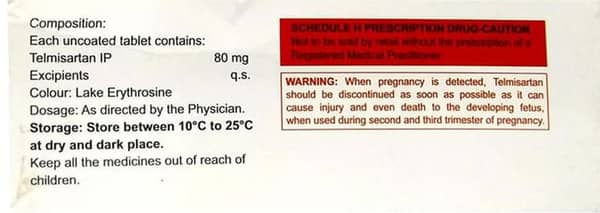 Tel Cad 80Mg Strip Of 15 Tablets