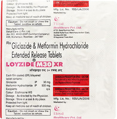 Loyzide M 30mg Xr Strip Of 15 Tablets