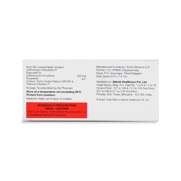 Azro 250mg Strip Of 10 Tablets