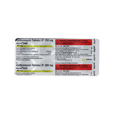 Azro 250mg Strip Of 10 Tablets