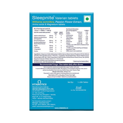 Sleepnite Valerian Strip Of 30 Tablets