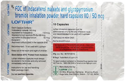 Loftair 110/50mcg Strip Of 10 Inhalation Capsules