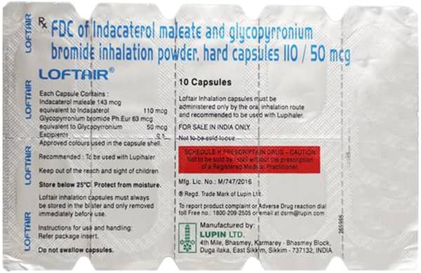Loftair 110/50mcg Strip Of 10 Inhalation Capsules