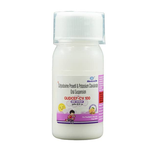 Gudcef Cv 100Mg Mango And Tutti Frutti Flavour Bottle Of 30Ml Dry Syrup