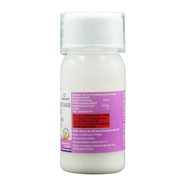 Gudcef Cv 100Mg Mango And Tutti Frutti Flavour Bottle Of 30Ml Dry Syrup